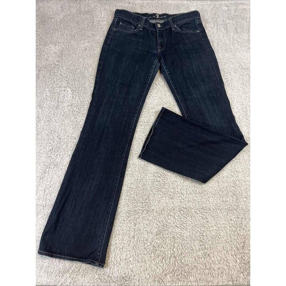 7 For All Mankind Women's Straight Leg Jeans - Dark Blue